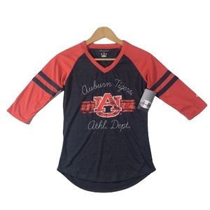 New Champion Auburn Tigers Women's Graphic Baseball Tee Shirt